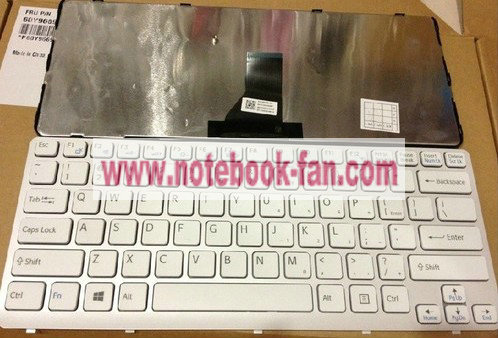 NEW white Sony VAIO SVE141C11L SVE141D11L Frame US Keyboard - Click Image to Close